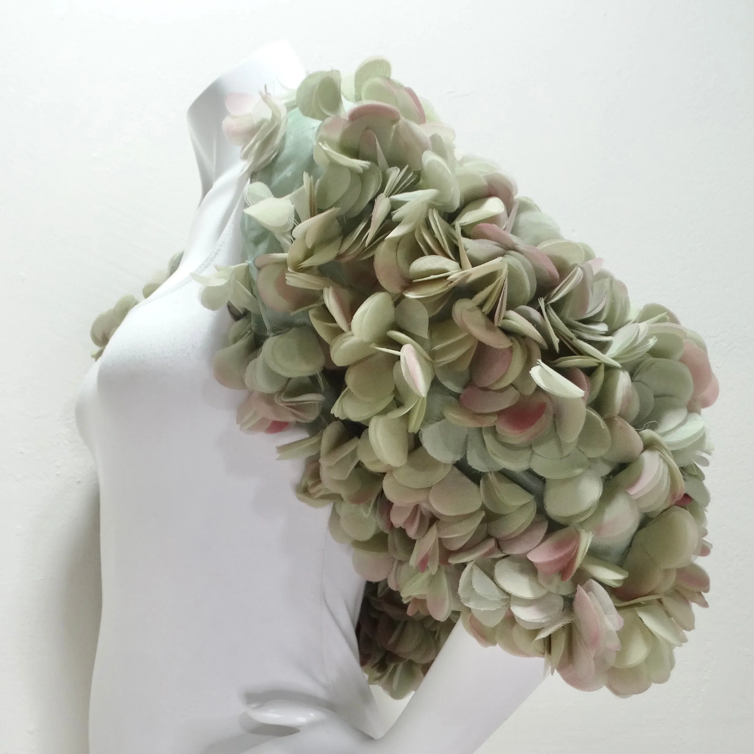 1990s Randolph Duke 3D Flower Petal Applique Bolero Shrug
