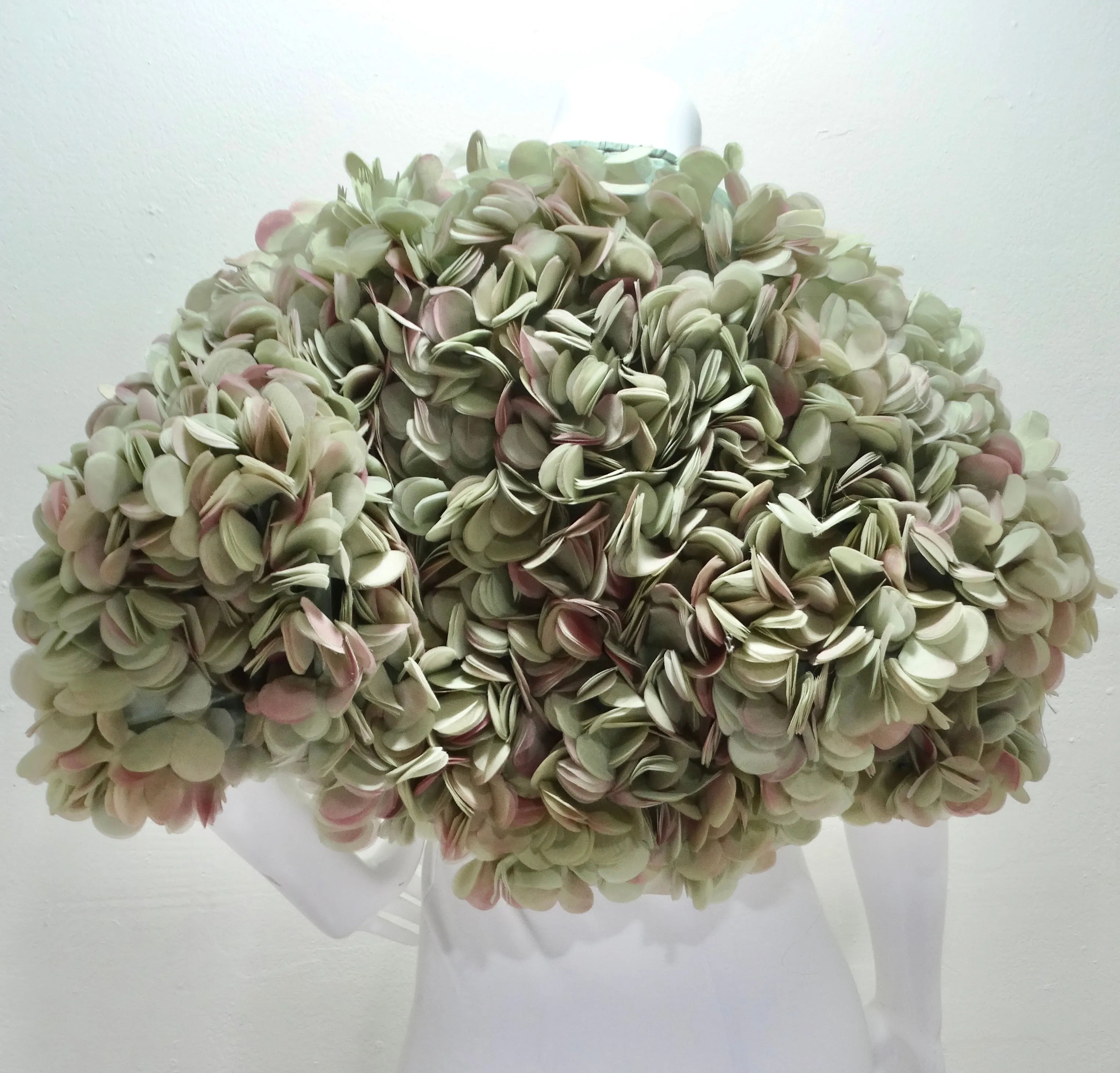 1990s Randolph Duke 3D Flower Petal Applique Bolero Shrug