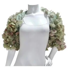 1990s Randolph Duke 3D Flower Petal Applique Bolero Shrug