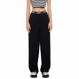 Alexia High-Waist Wide-Leg Trousers in Black