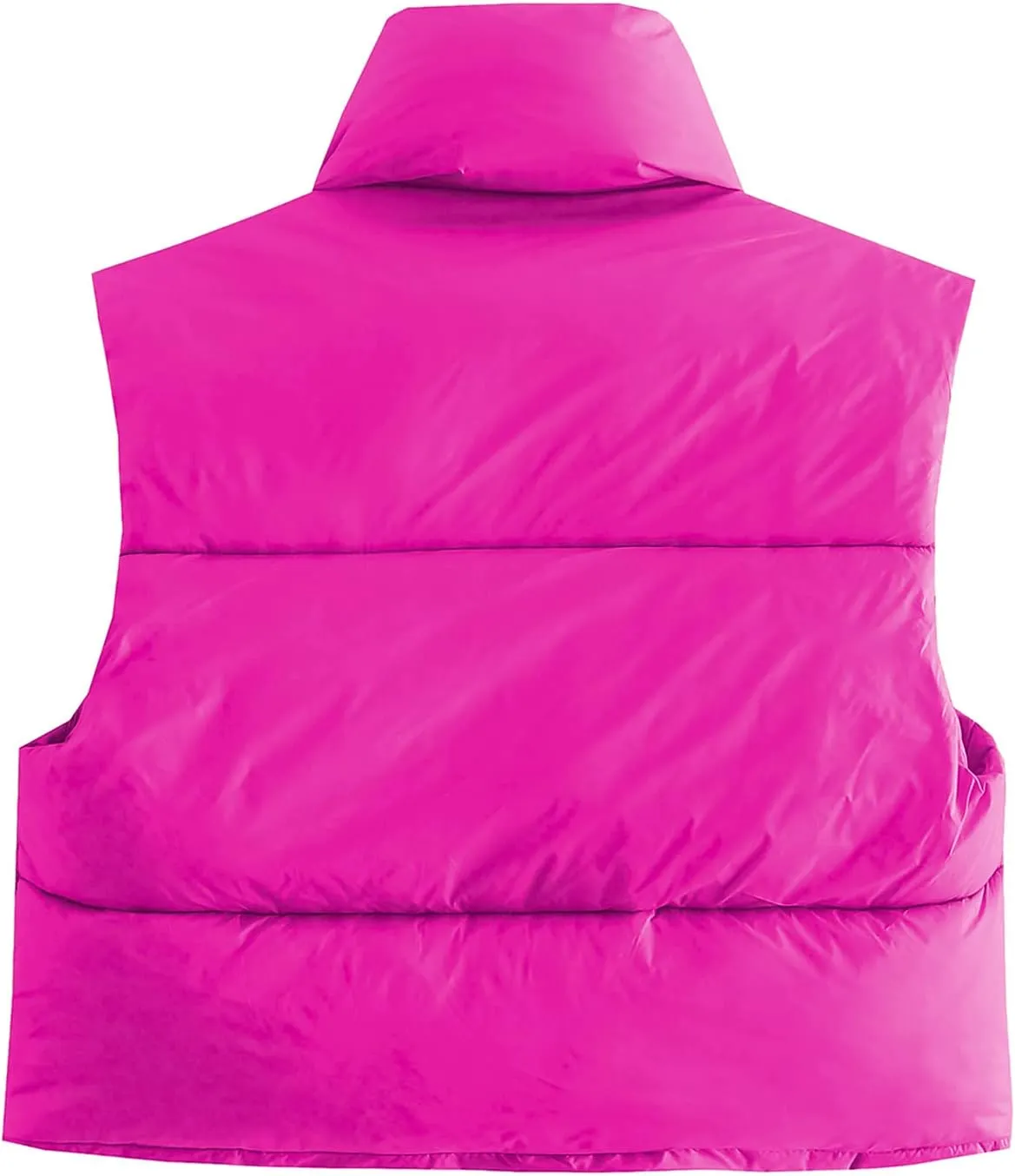 American Trends Women's Winter Crop Vest Sleeveless Puffer Vests for Women Jacket Outwear Coat