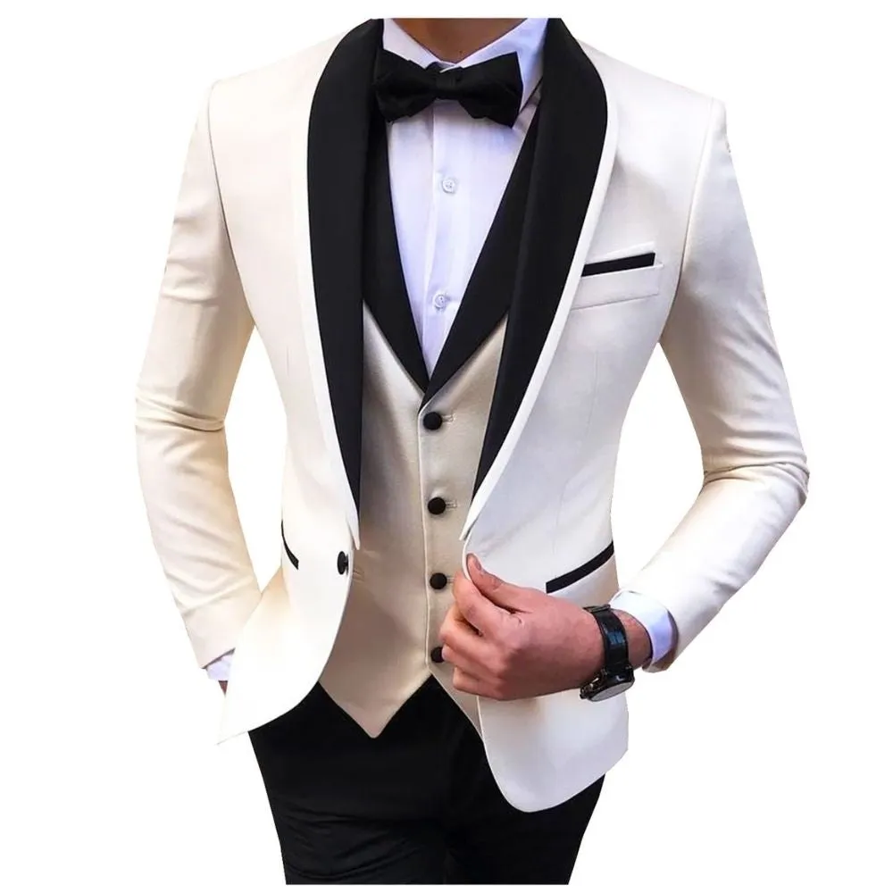BRADLEY VIP SUITS Men's Fashion Formal 3 Piece Tuxedo (Jacket   Pants   Vest) Mint Green Suit Set