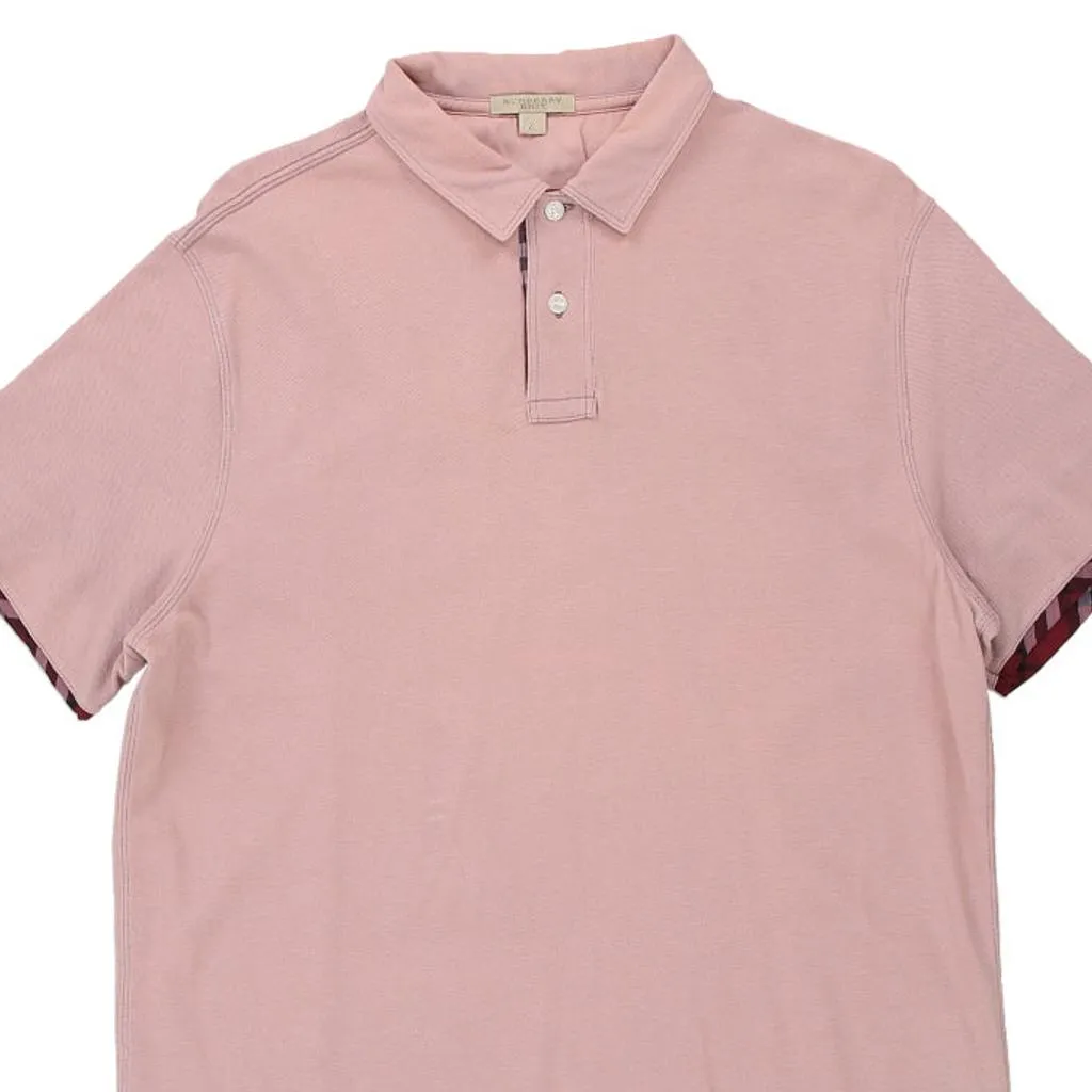 Burberry Brit Polo Shirt - XL Pink Cotton