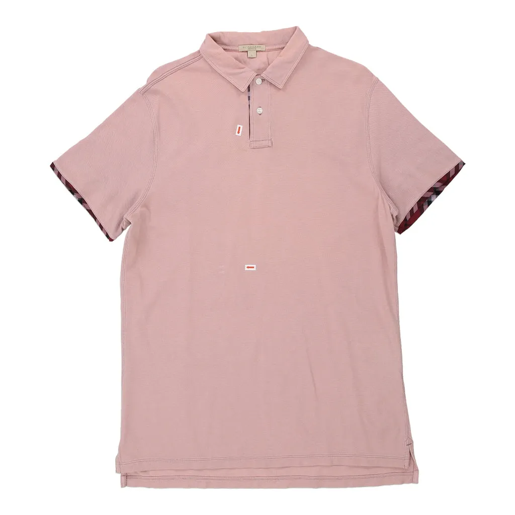 Burberry Brit Polo Shirt - XL Pink Cotton