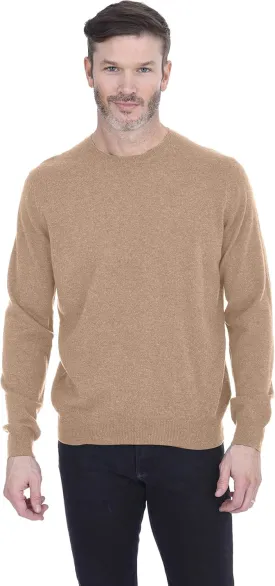 Cashmeren Men's Basic Crewneck Sweater 100% Pure Cashmere Long Sleeve Round Neck Pullover