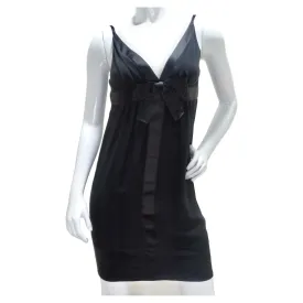 Chanel 1990s Silk Bow Motif Little Black Dress