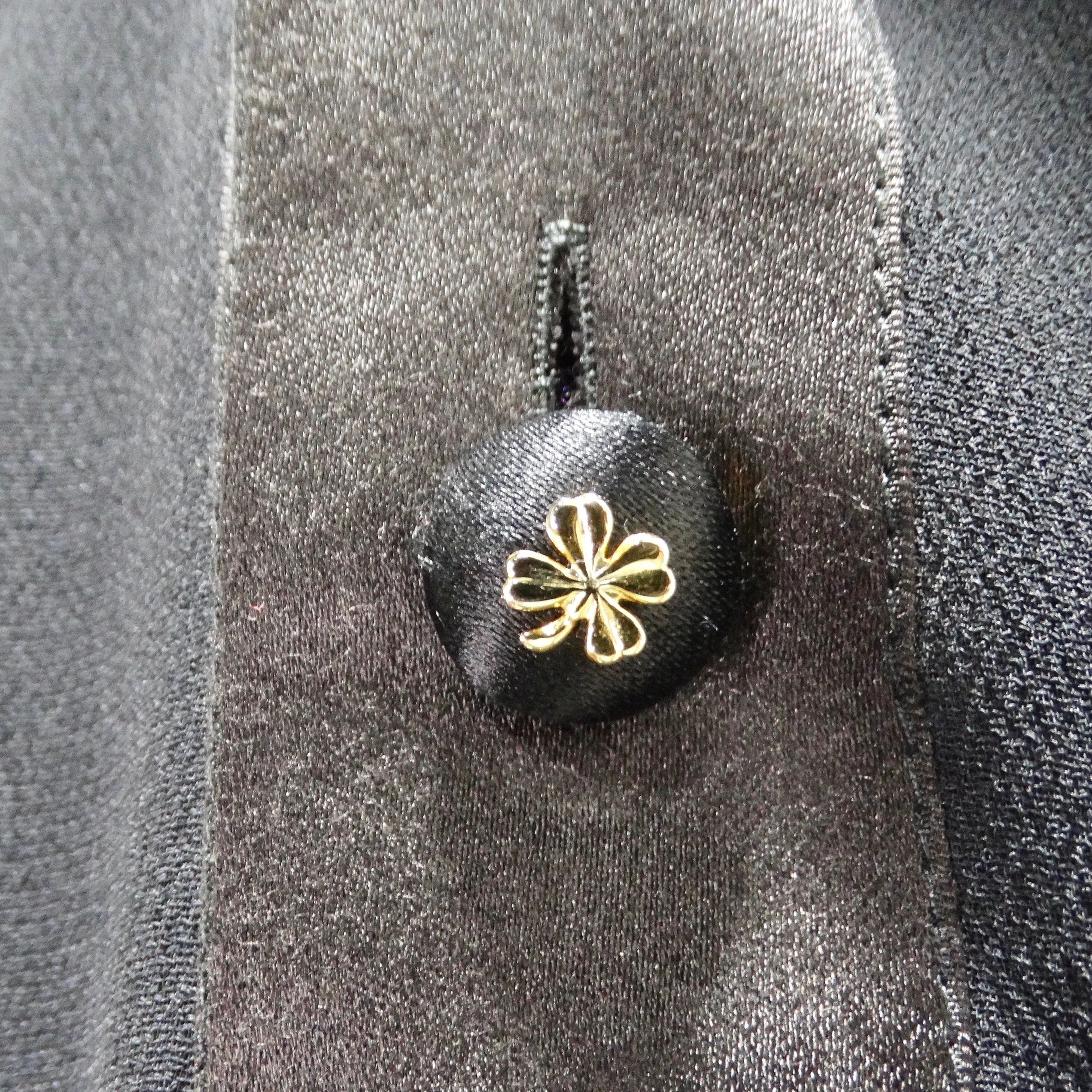 Chanel 1990s Silk Bow Motif Little Black Dress