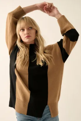 Color Block Loose Fit Sweater