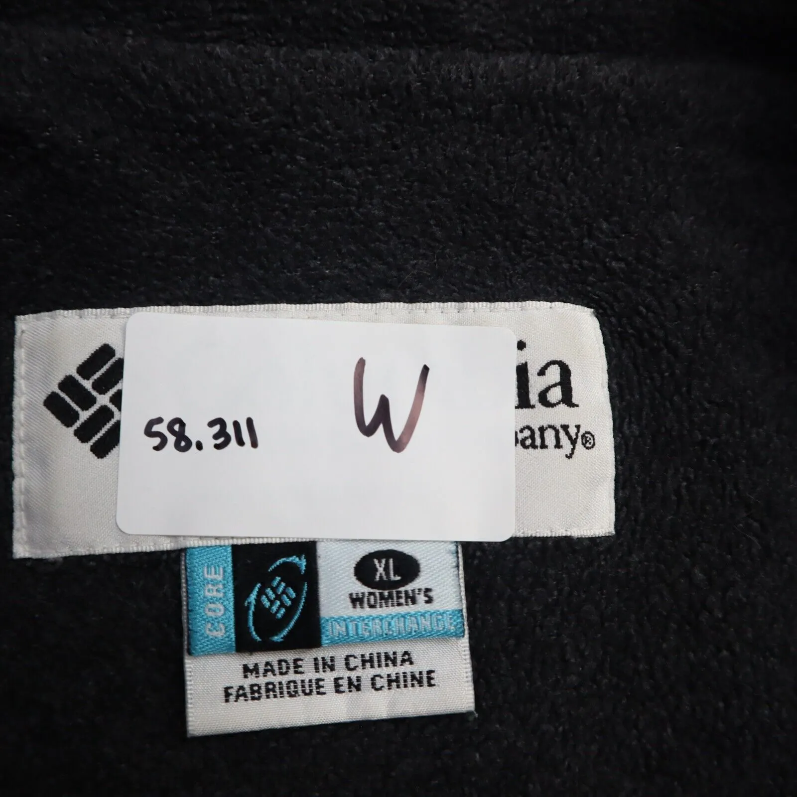 Columbia Womens Windbreaker Jacket Full Zip Long Sleeve Mock Neck Black Size XL
