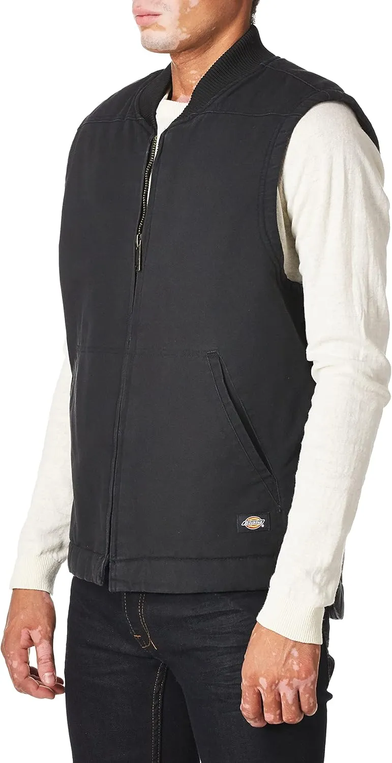 Dickies Men's Relaxed Fit Sherpa Lined Duck Vest