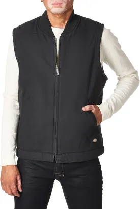Dickies Men's Relaxed Fit Sherpa Lined Duck Vest