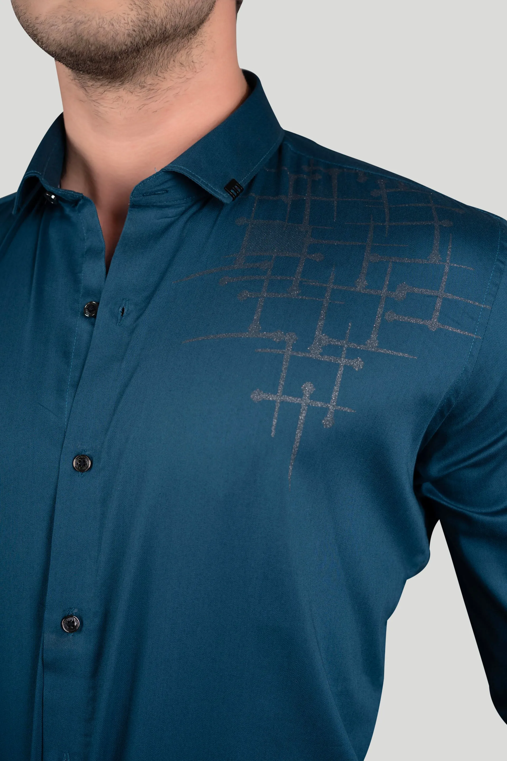 DIOR BLUE PARTY WEAR SHIRT
