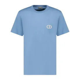 DIOR  'CD ICON' LOGO T-SHIRT BLUE
