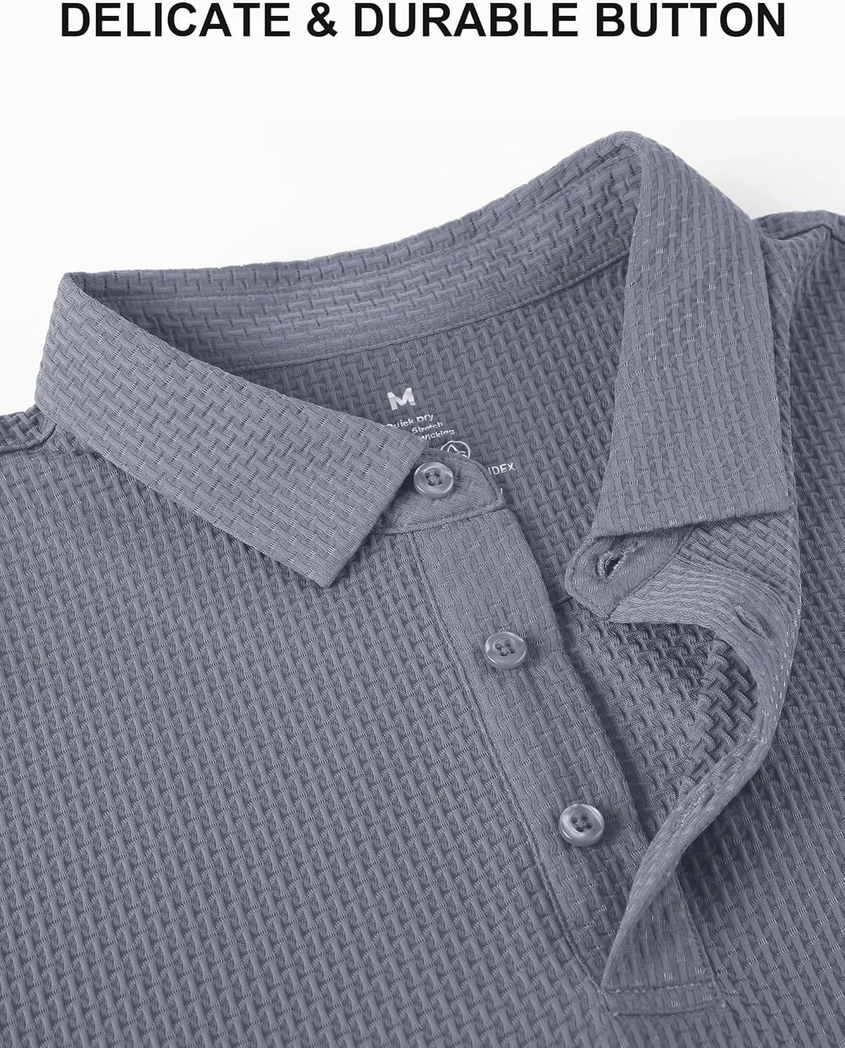 Esabel.C Bubble Men's Polo Shirts Short Sleeve Stretch Casual Jacquard Collared Golf Polo Shirts for Men