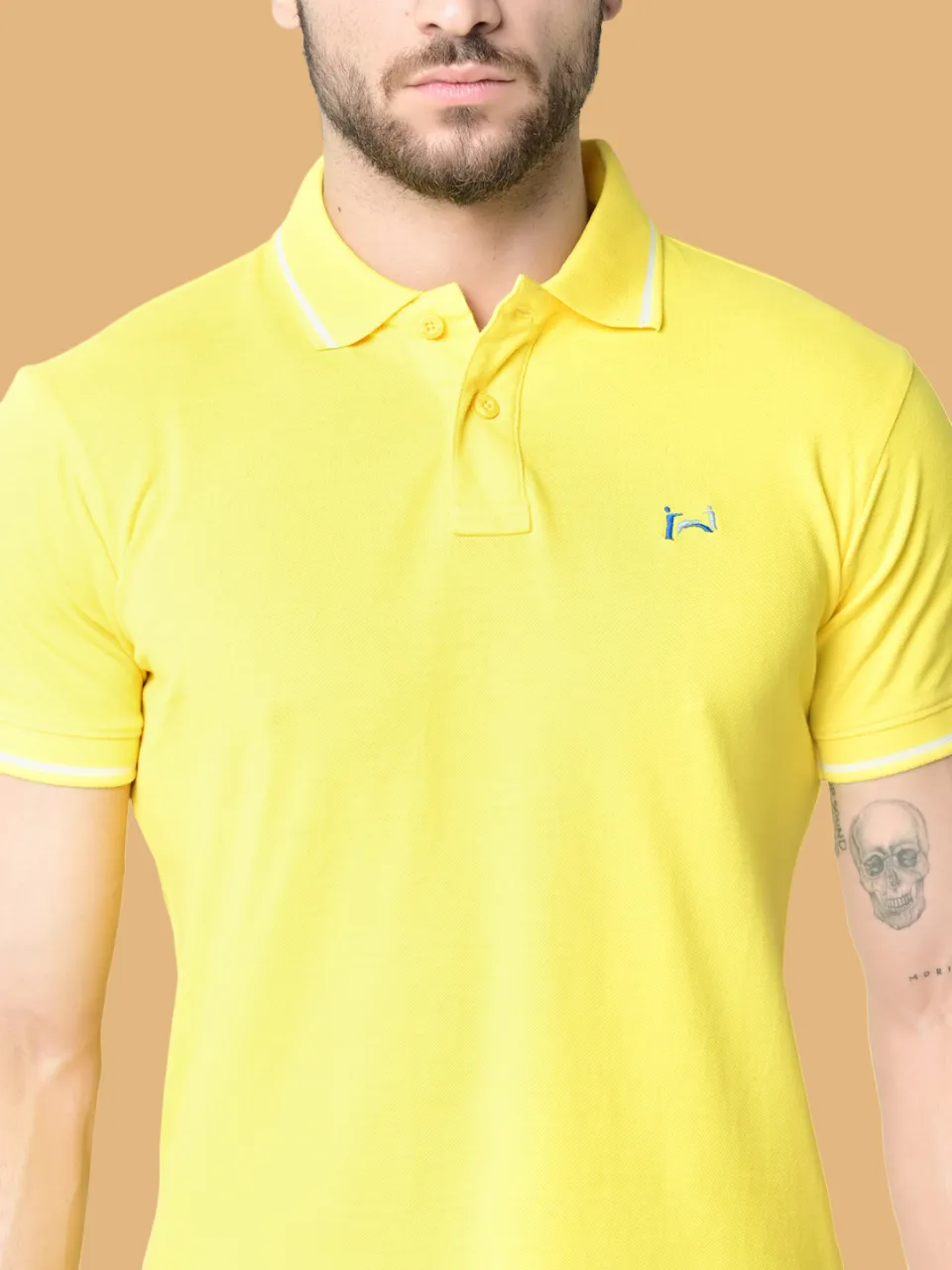Flawless Bright Side Yellow Organic Polo T-Shirt
