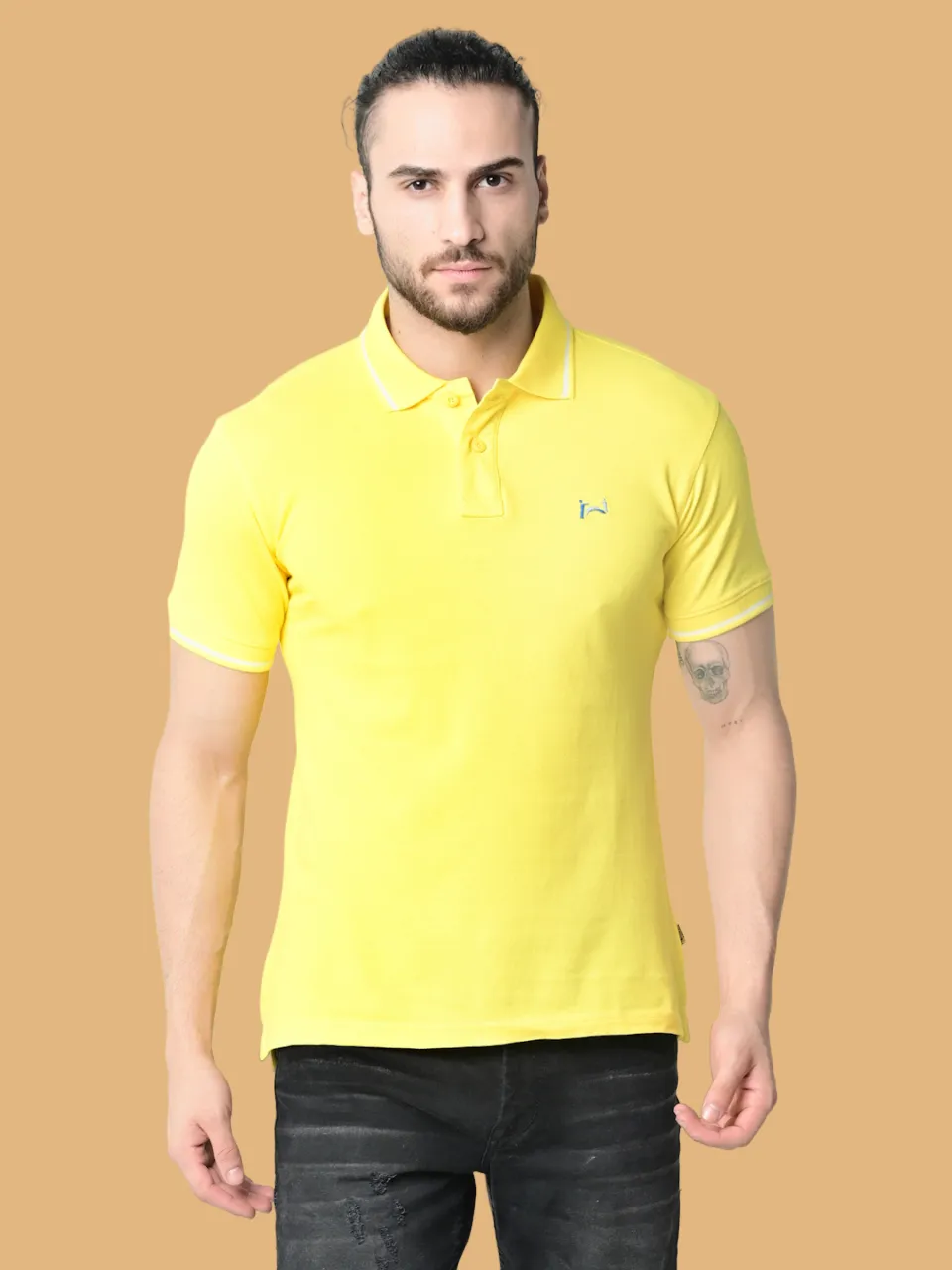 Flawless Bright Side Yellow Organic Polo T-Shirt