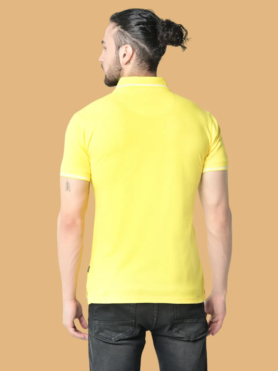 Flawless Bright Side Yellow Organic Polo T-Shirt