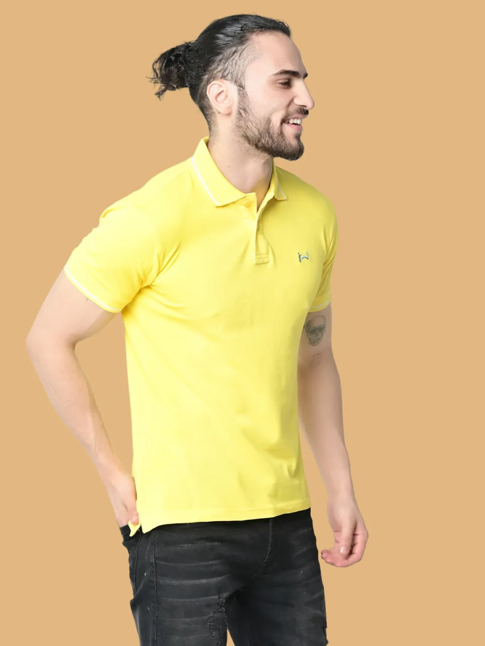 Flawless Bright Side Yellow Organic Polo T-Shirt