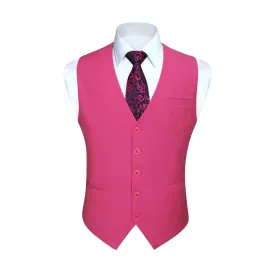 Formal Suit Vest - HOT PINK