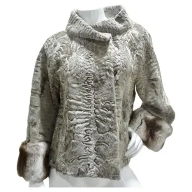 Giuliana Teso 1980s Chinchilla & Lamb Fur Jacket