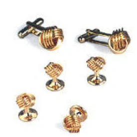 Gold Love Knots Cufflinks and Studs - Style #CP3