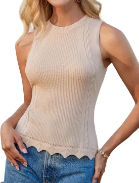 GRACE KARIN Womens Sweater Vest Summer Tank Tops 2025 Sleeveless Spring Casual Ribbed Knit Trendy Outfits