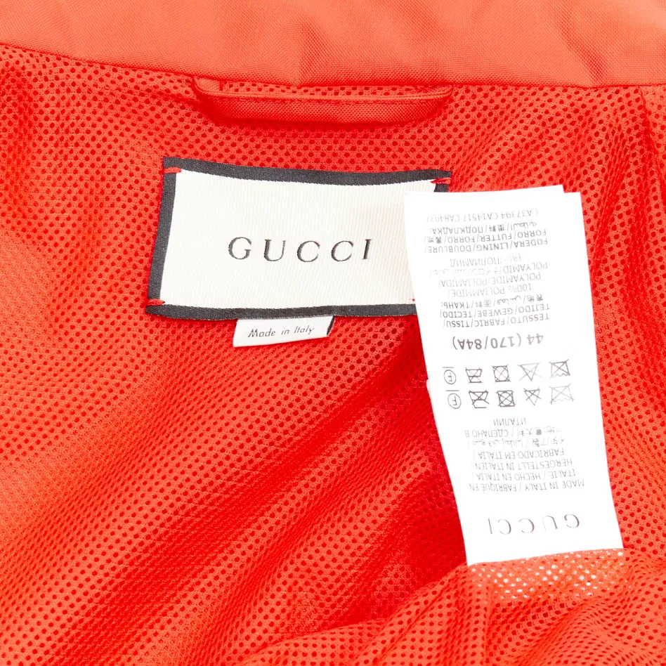 GUCCI 2020 Script logo red blue nylon track coach jacket IT44 L