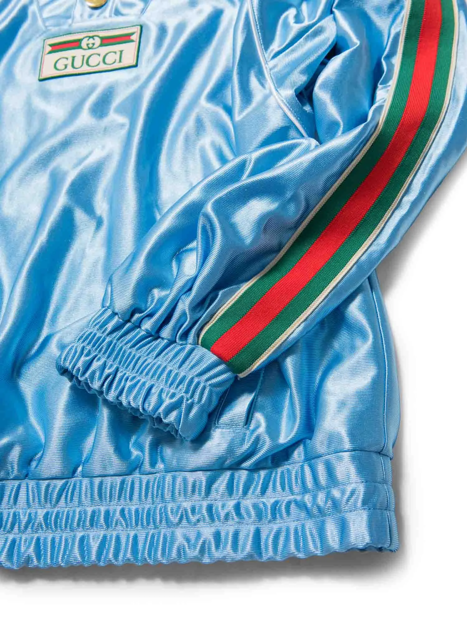 Gucci GG Logo Web Unisex Tracksuit Jacket Blue Multicolor