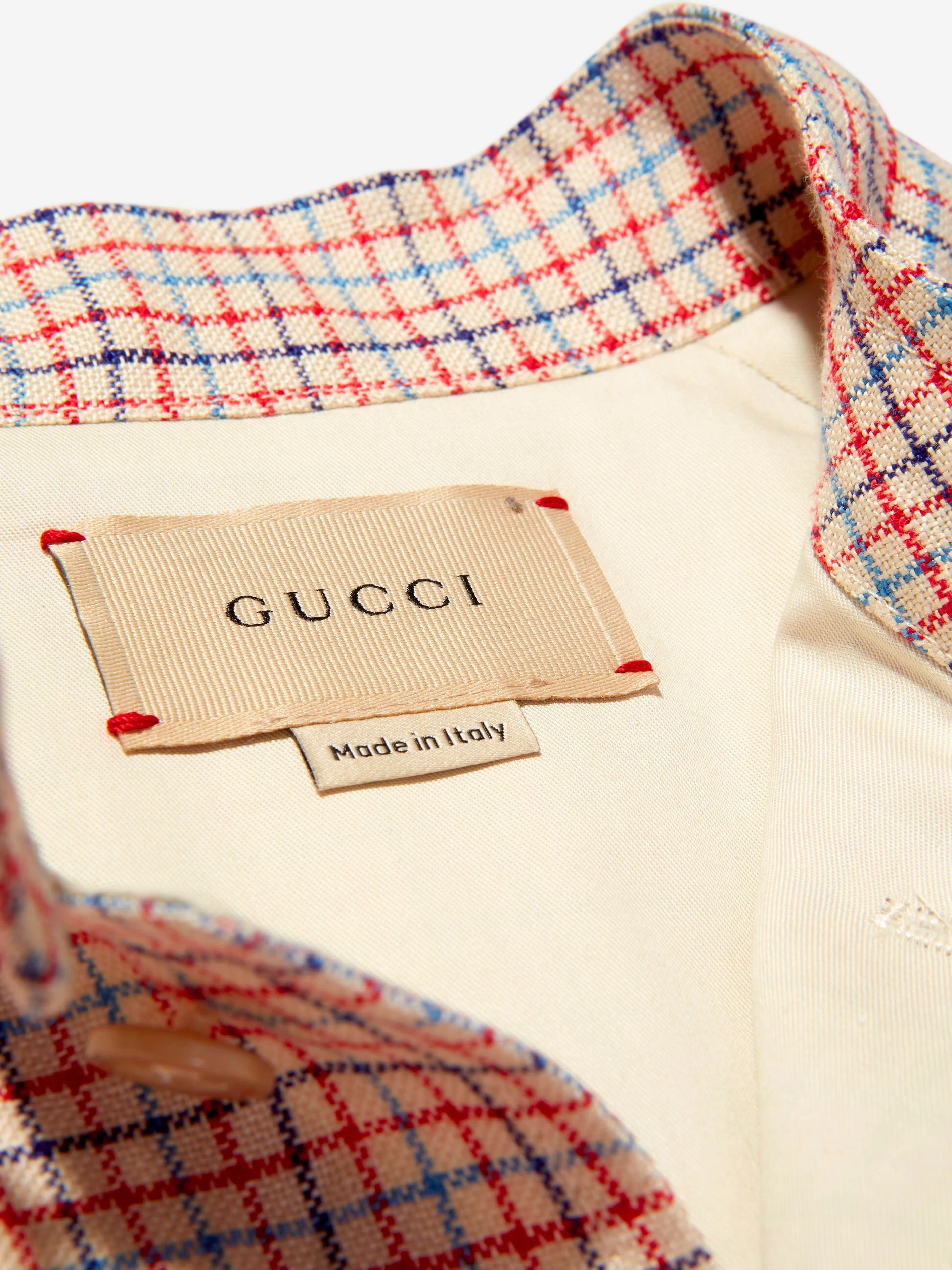 Gucci Girls Linen Logo Jacket