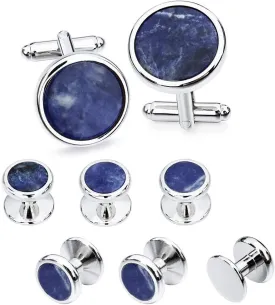 HAWSON Fashion Mother-of-Pearl Tuxedo Shirt Button and Cufflink Set, Specially Designed for Wedding Business