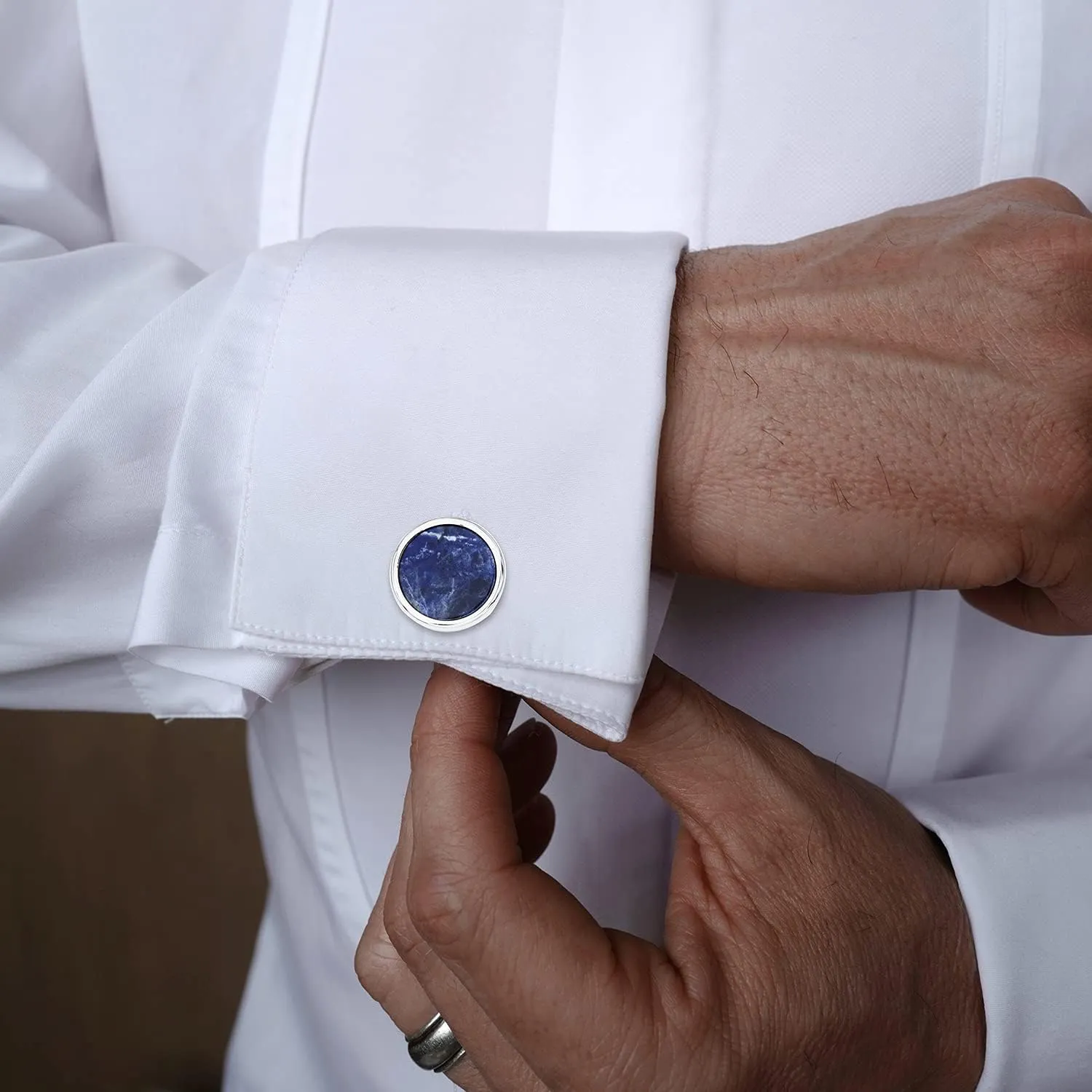 HAWSON Fashion Mother-of-Pearl Tuxedo Shirt Button and Cufflink Set, Specially Designed for Wedding Business
