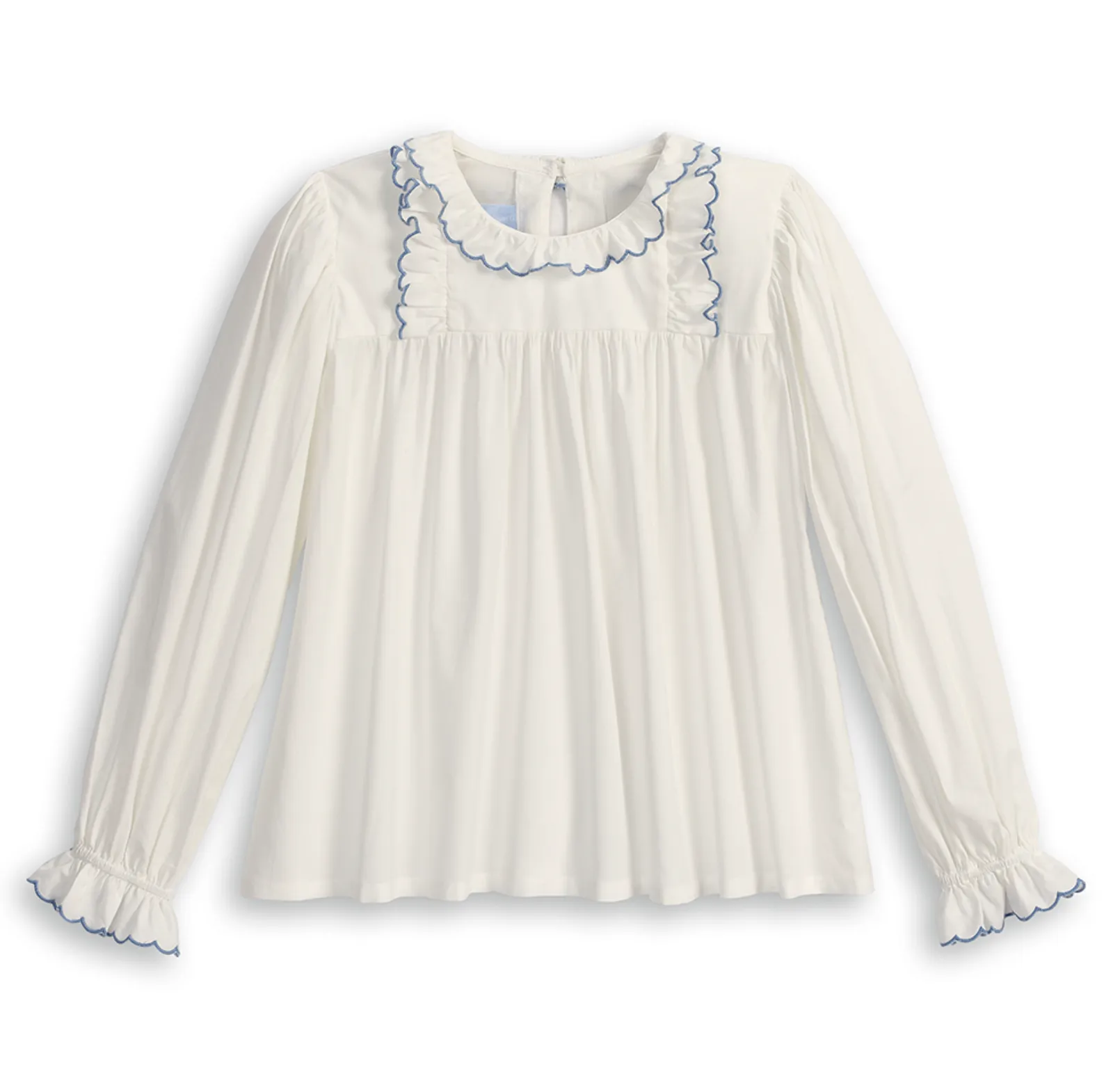 Ivory Lucille Ruffled Blouse