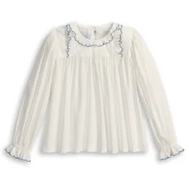 Ivory Lucille Ruffled Blouse