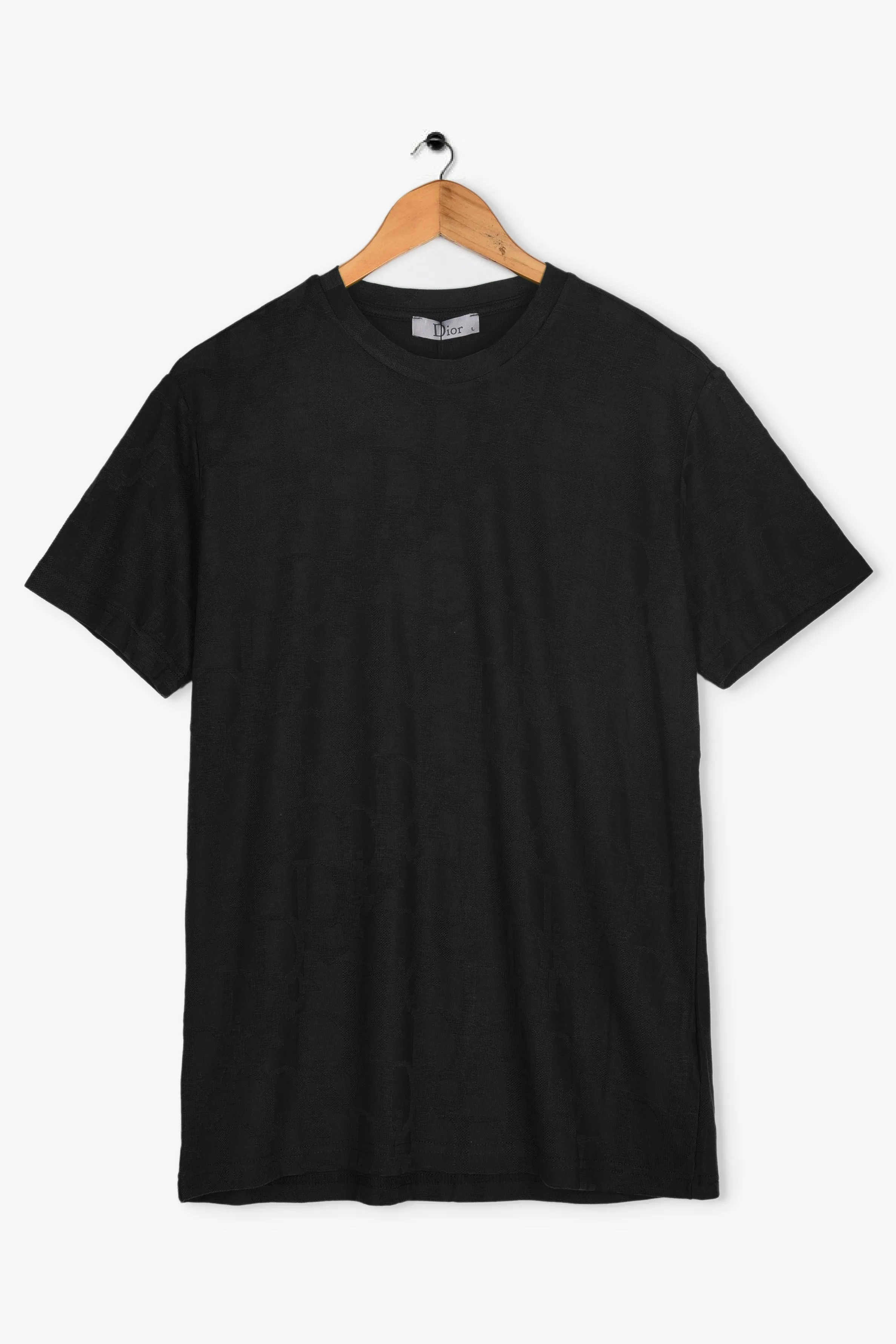 LINEN BLEND DIOR MOTIF JACQUARD TEE