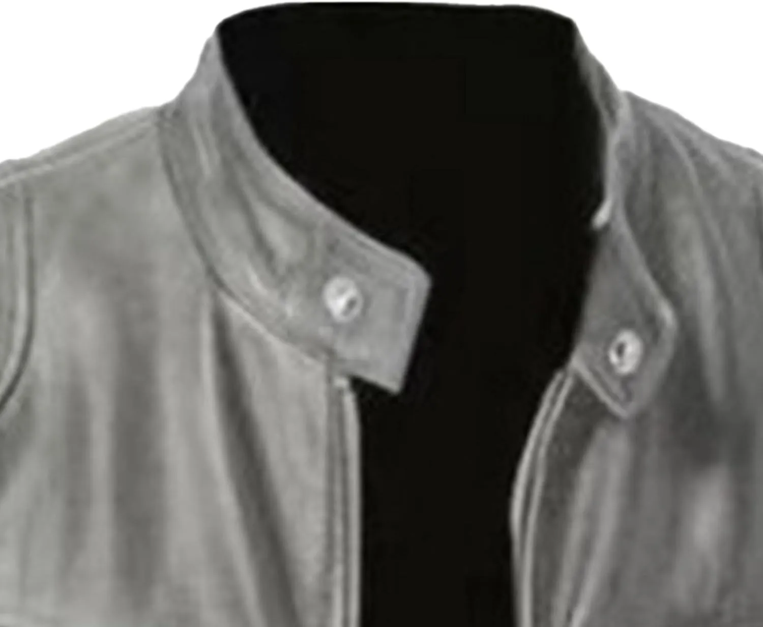 Maiyifu-GJ Leather Jackets for Men Stand Collar Slim Fit Faux Leather Motorcycle Jacket Zip-Up Biker Coat Windbreaker