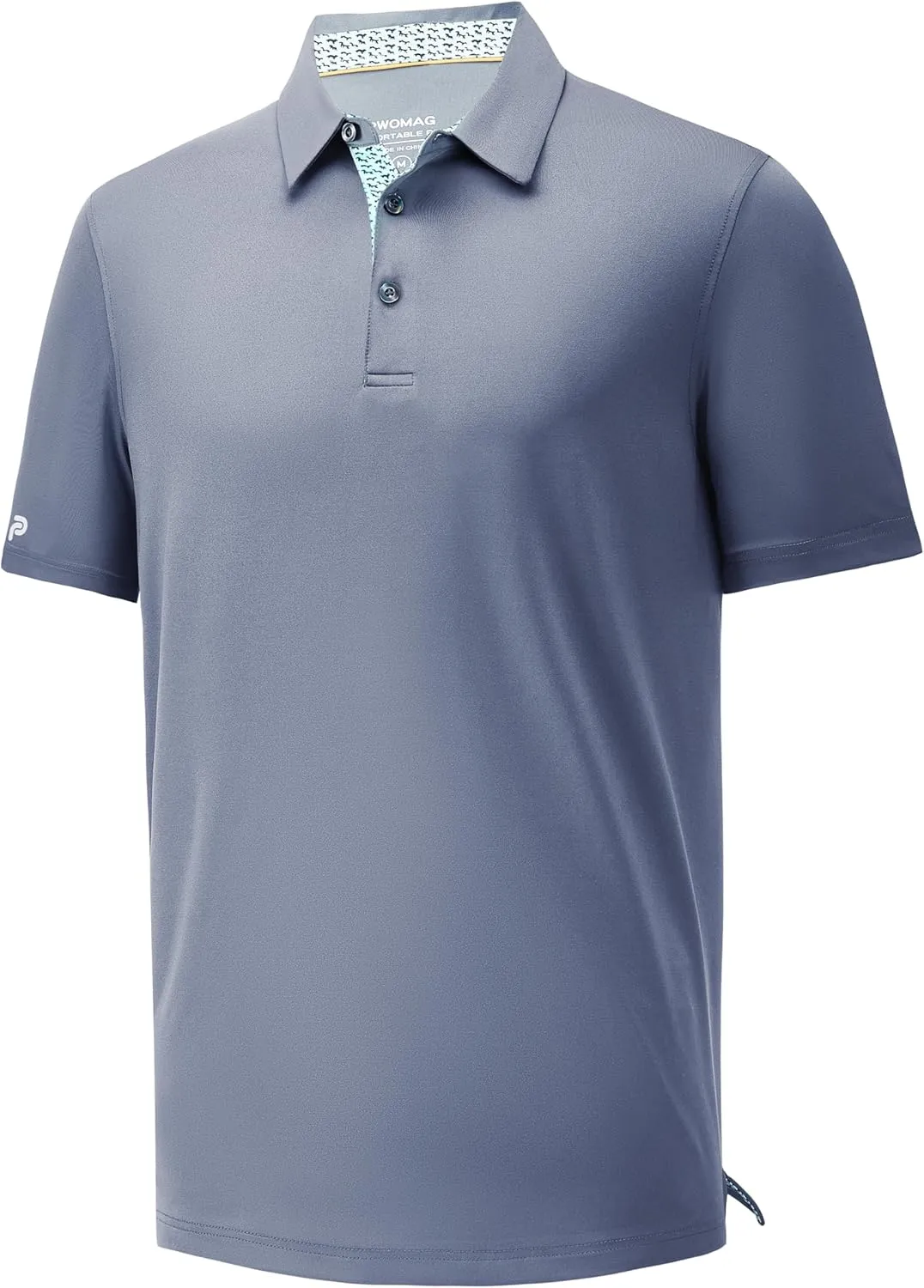 Mens Golf Shirt Short Sleeve Moisture Wicking Dry Fit Performance Casual Solid Collared Golf Polo Shirts for Men