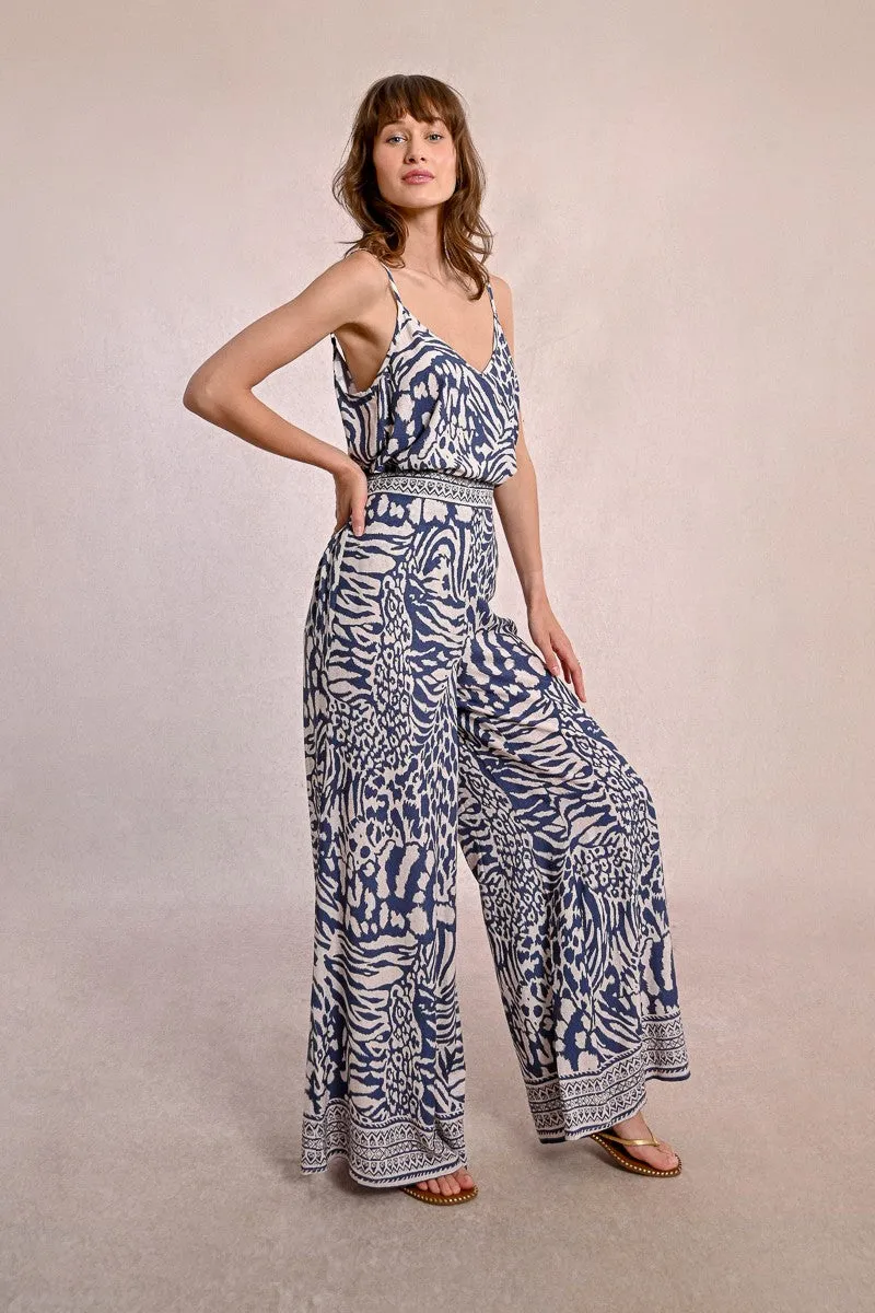Molly Bracken Wide Leg Zebra Print Trousers
