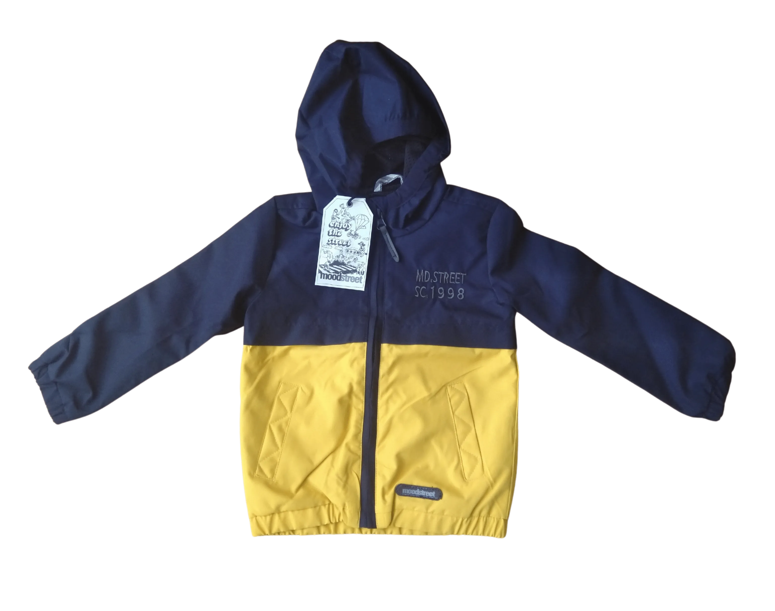 Moodstreet Raincoat Windbreaker Waterproof Hoodie, 98cm/2Y