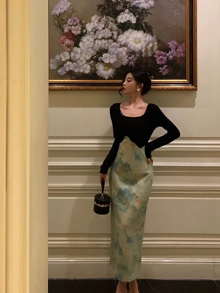 New style dress long skirt     S5483