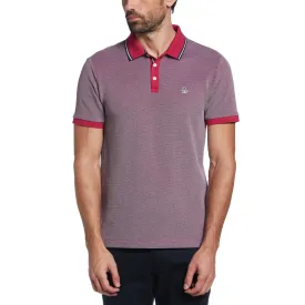 Original Penguin Birdseye Organic Cotton Pique Polo Shirt - Sangria