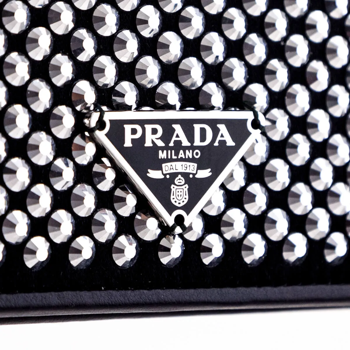 Prada Crystal Mini Wallet Chain