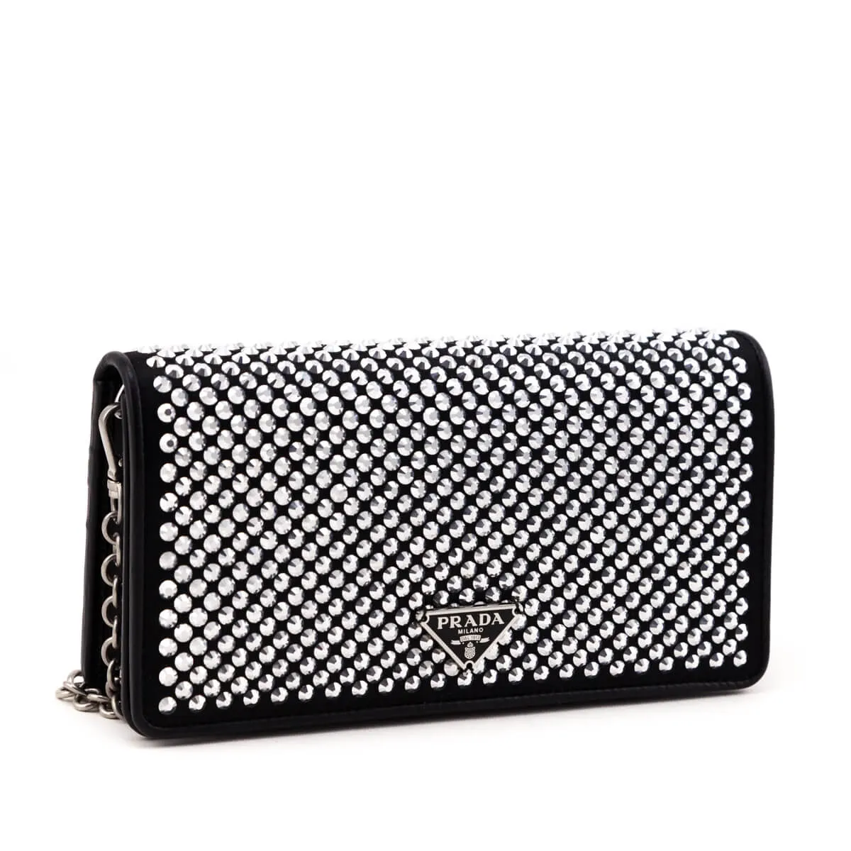 Prada Crystal Mini Wallet Chain