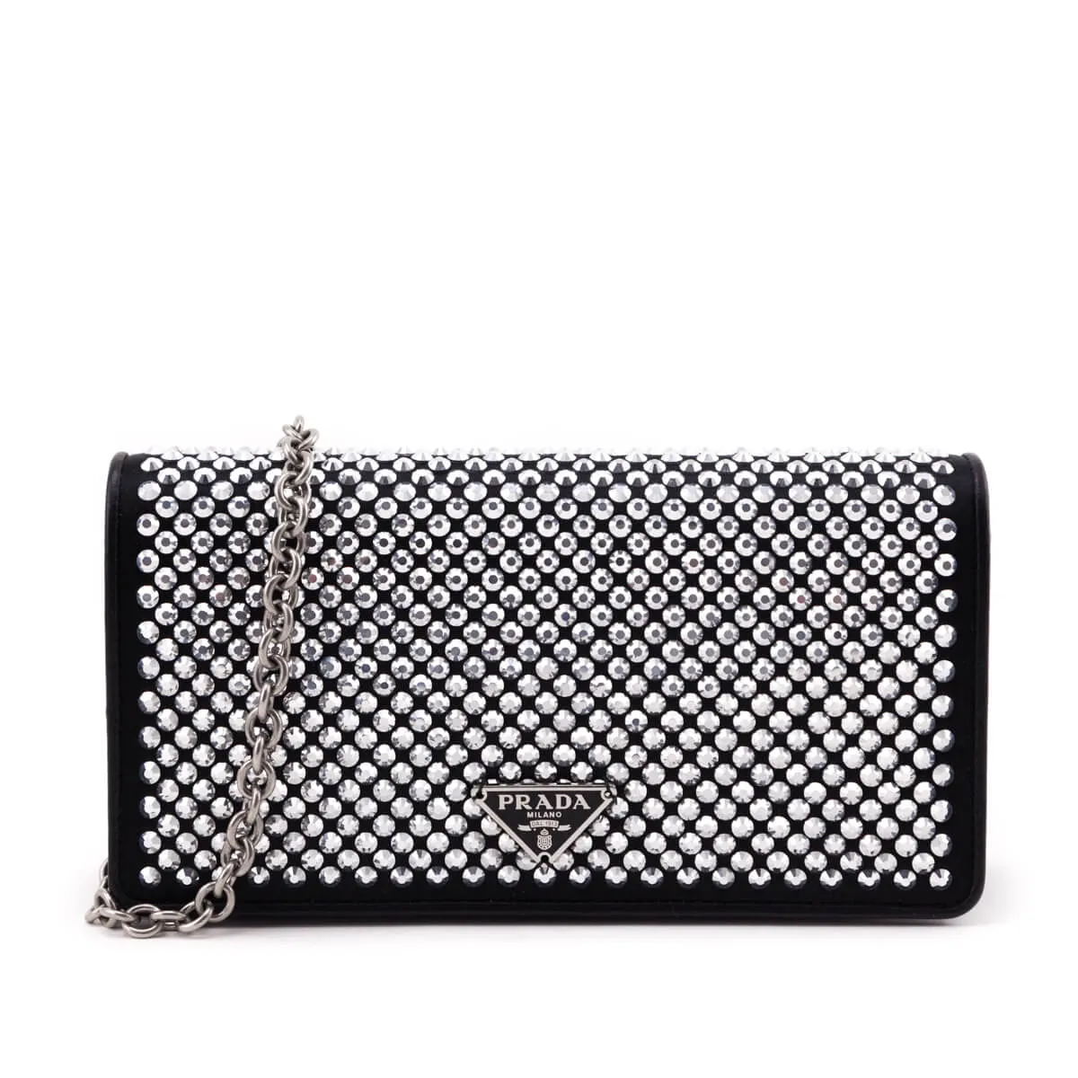 Prada Crystal Mini Wallet Chain