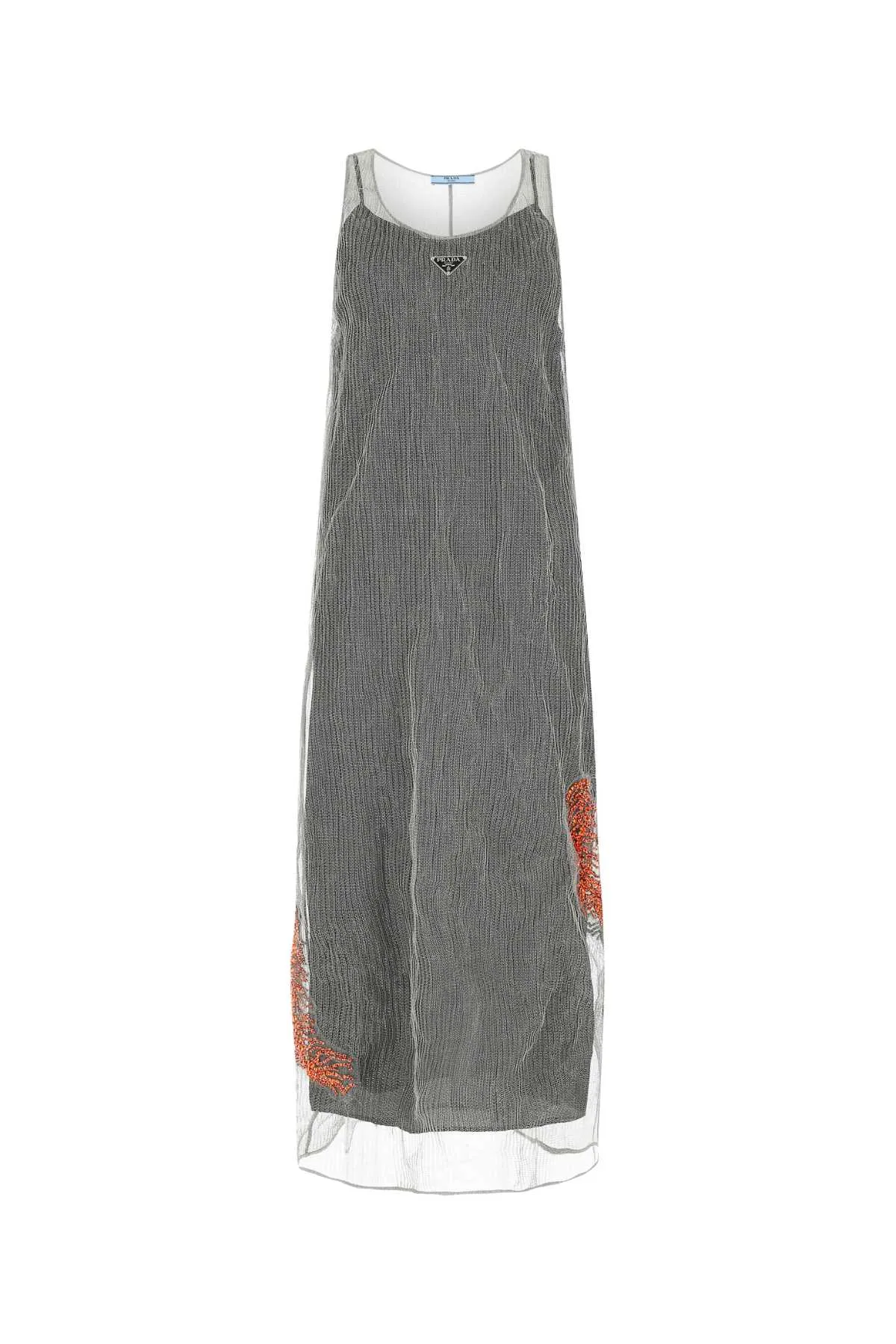 PRADA Elegant Mesh Long Dress for Women