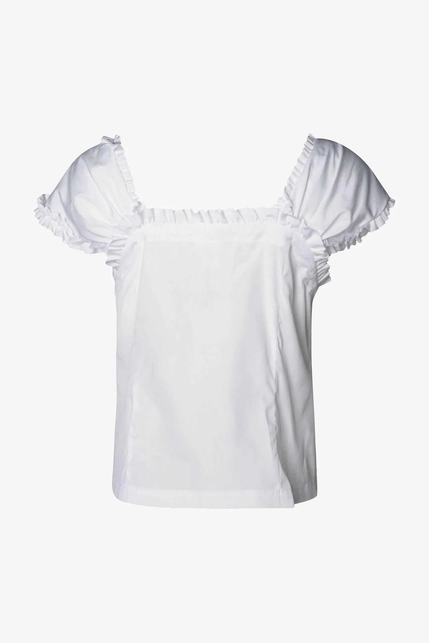 Ruffle-Detail Sleeveless Blouse