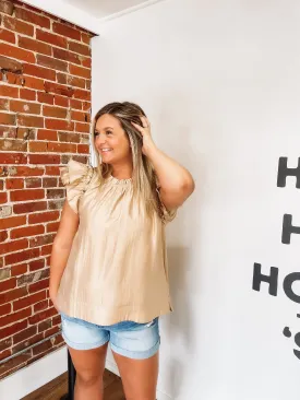 Ruffled Shimmer Blouse