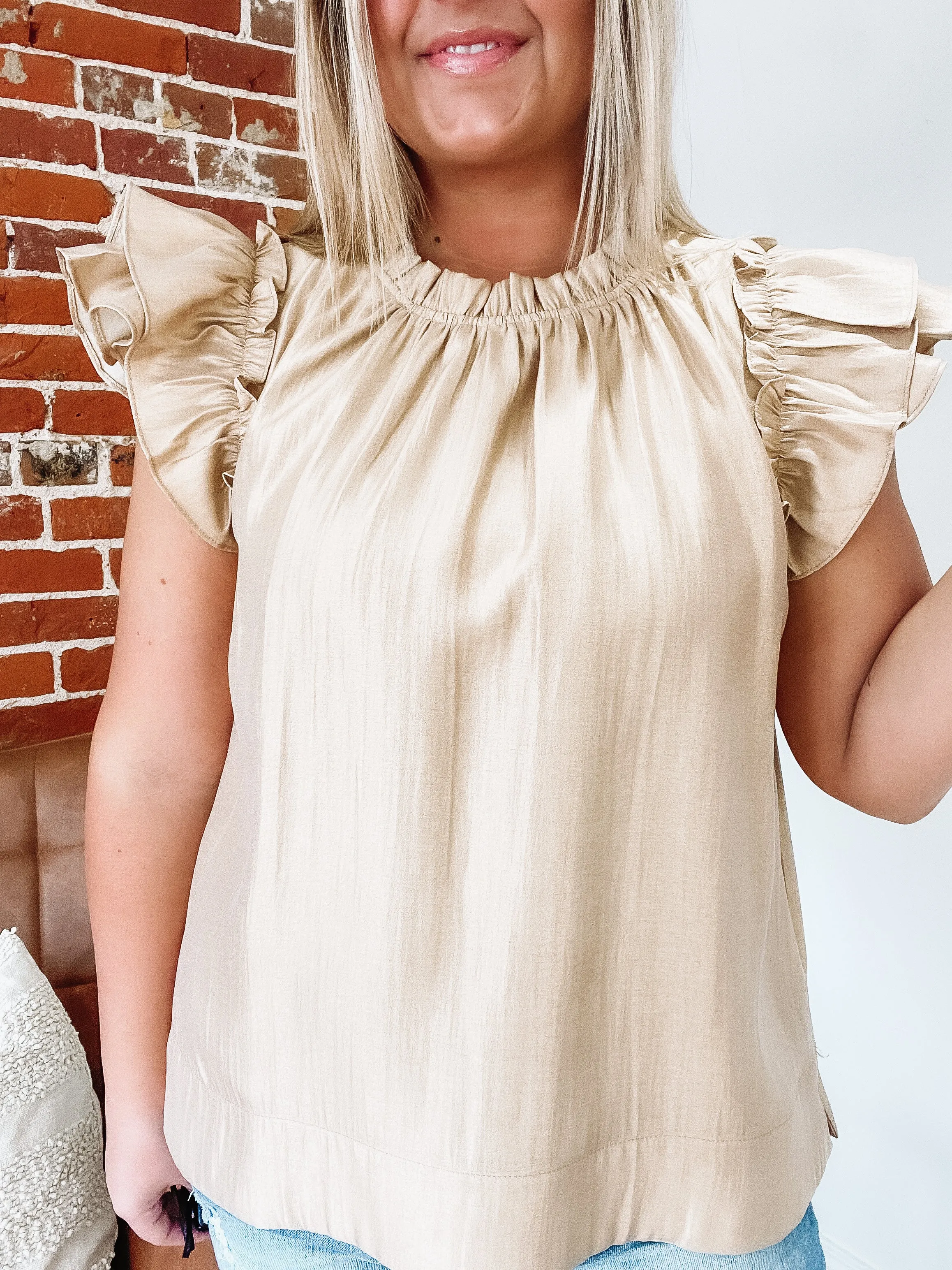 Ruffled Shimmer Blouse