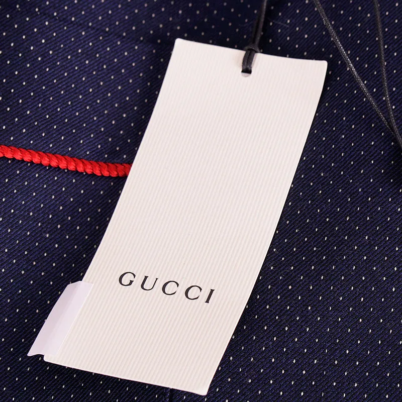 sz 50 NEW $2500 GUCCI Men's Blue WOOL Dots FELINE CAT EMBROIDERY Blazer JACKET