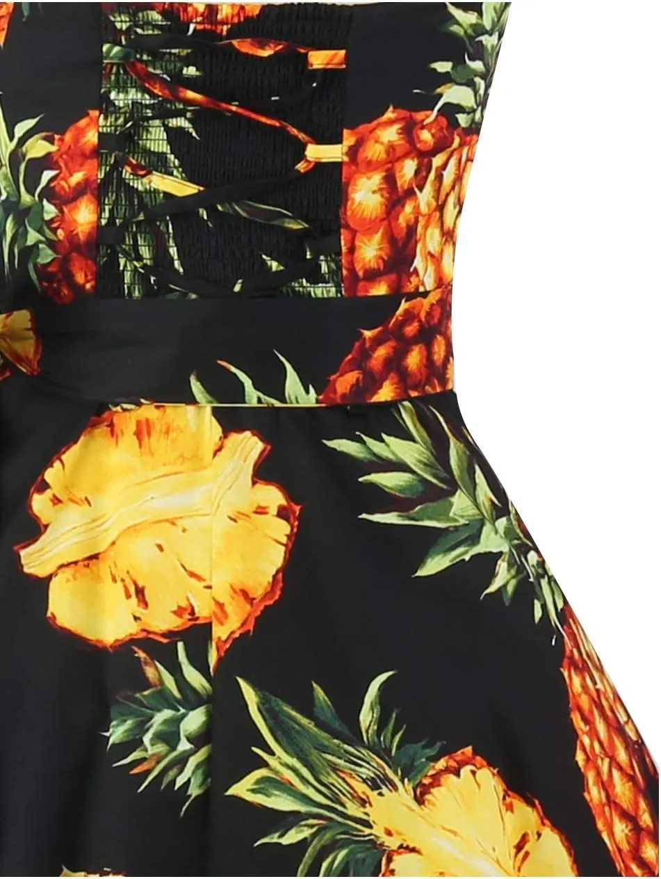 Topdress Women'sVintage Polka Audrey Dress 1950s Halter Retro Cocktail Dress