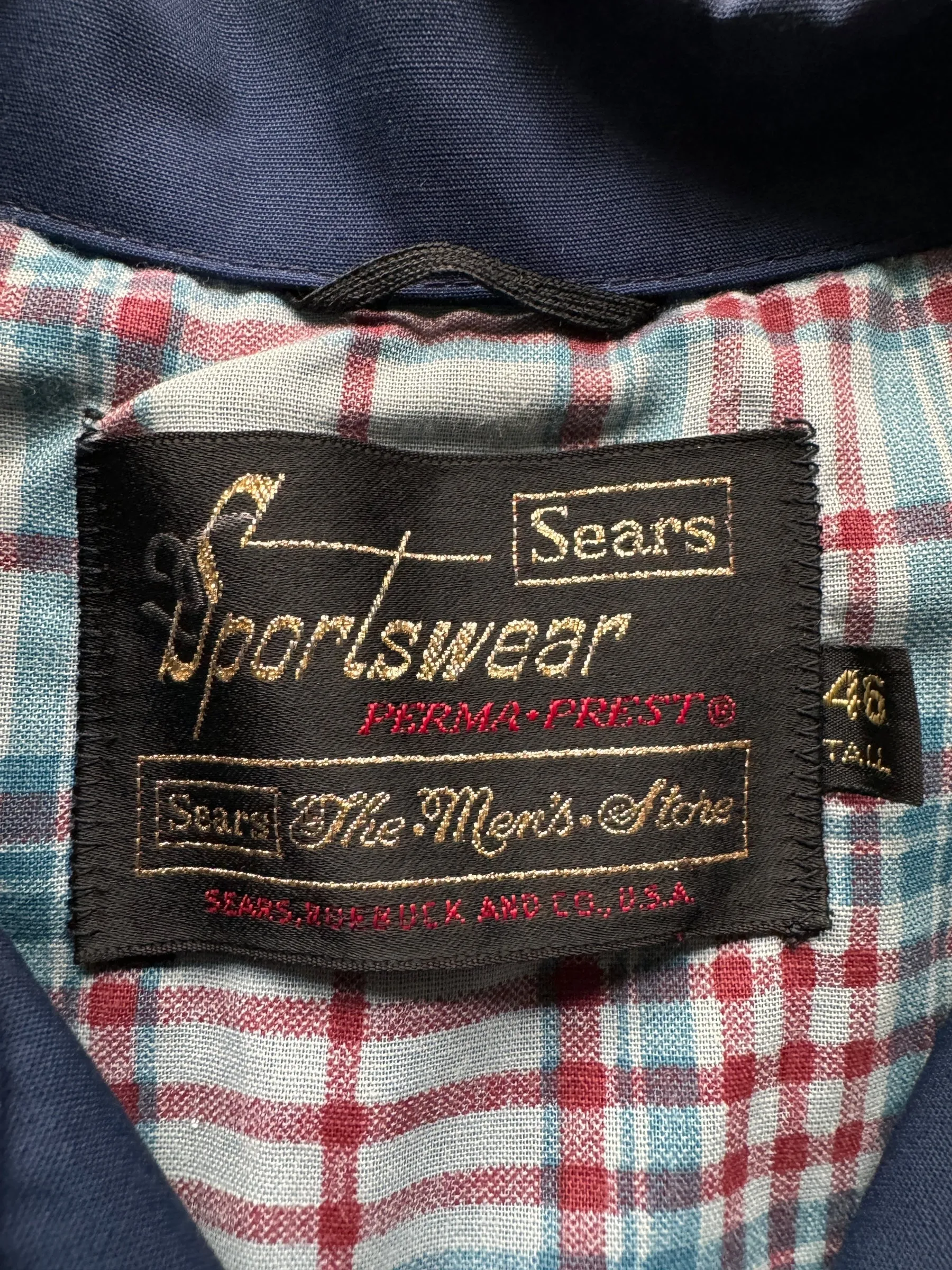 Vintage Sears Sportswear Perma-Prest Windbreaker SZ 46